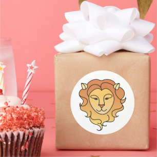 Sticker Rond Leo Zodiac