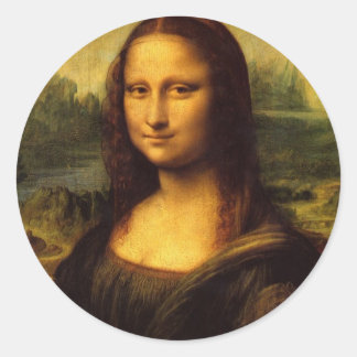Sticker Rond Léonard de Vinci, Mona Lisa