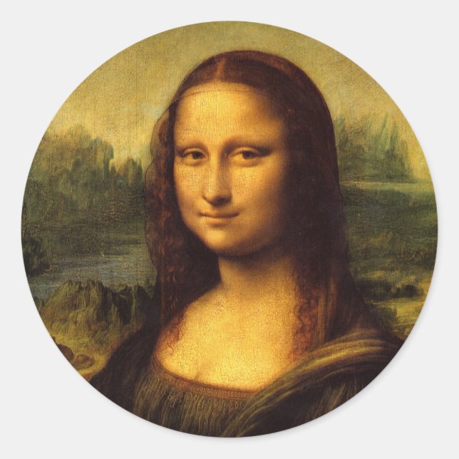 Sticker Rond Leonardo Da Vinci Mona Lisa (Devant)