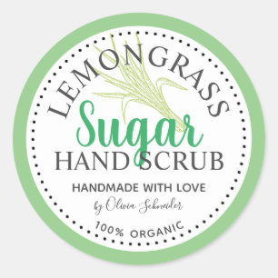 Sticker Rond Léongrass Sugar Scruter personnalisé