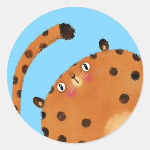 Sticker Rond Leopard