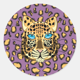 Sticker Rond Leopard