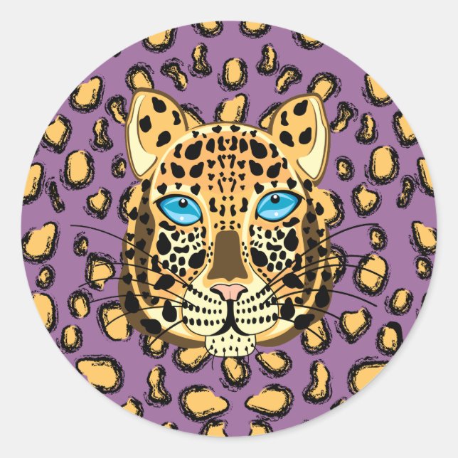 Sticker Rond Leopard (Devant)