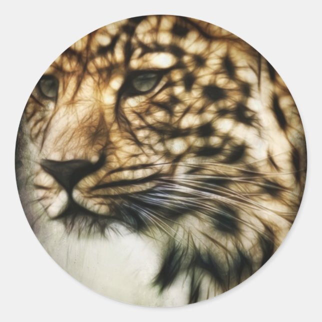 Sticker Rond Léopard (Devant)