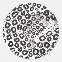 Léopard de neige noir blanc Poster de animal Cheet