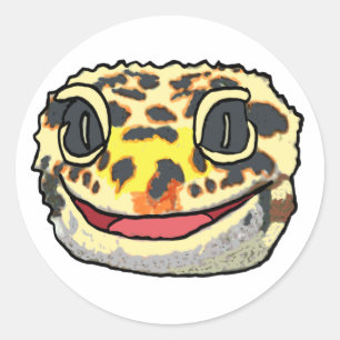 Sticker Rond Leopard Gecko