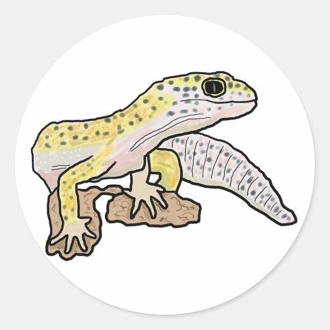Sticker Rond Leopard Gecko (Devant)