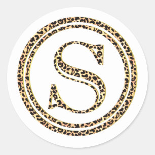 Sticker Rond Leopard S