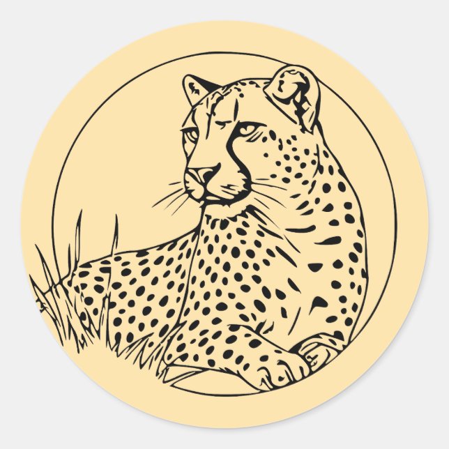 Sticker Rond Leopard– Wild Elegance (Devant)