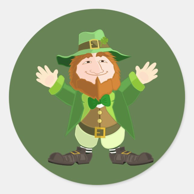 Sticker Rond Leprechaun (Devant)
