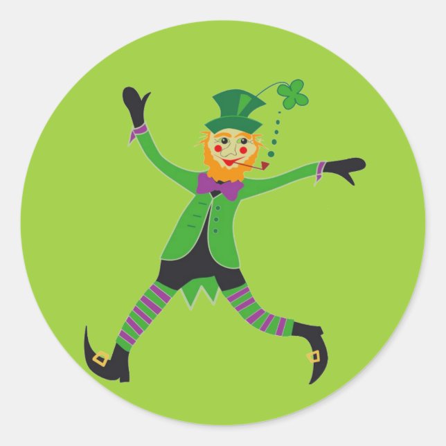 Sticker Rond Leprechaun (Devant)