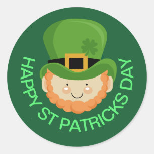 Sticker Rond Leprechaun de la fête de St Pat