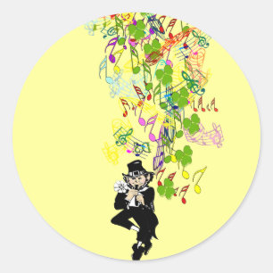Sticker Rond LeprechaunPantalonsNoirs