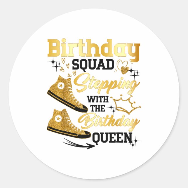 Sticker Rond L'équipe d'anniversaire Scute Ss Mignonne Sss Marc (Devant)