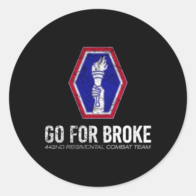 Sticker Rond L'Équipe De Combat Américaine Marauder 442E Regita (Devant)