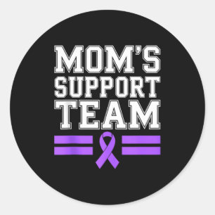 Sticker Rond l'équipe de soutien de maman famille sensibilisati