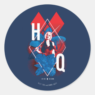 Sticker Rond L'équipe du suicide Harley Quinn Fern & Diamond