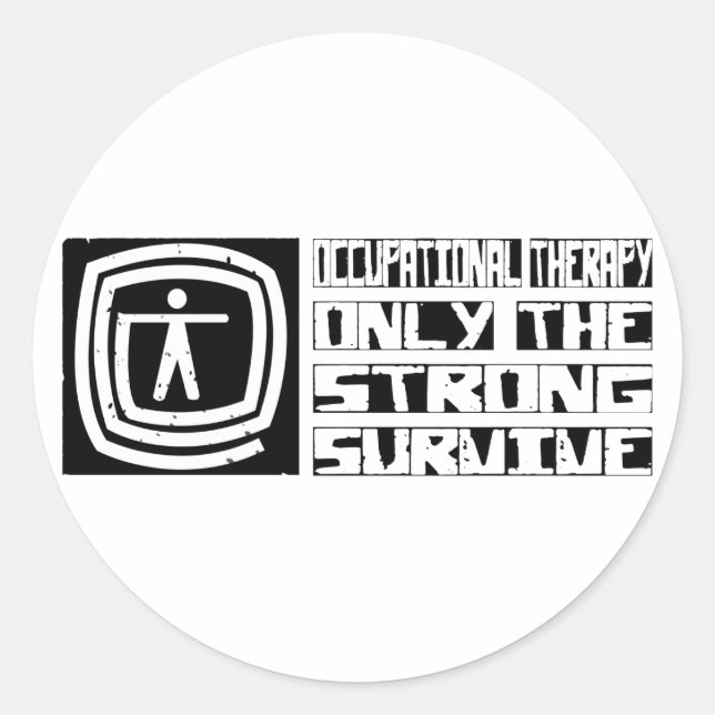 Sticker Rond L'ergothérapie survit (Devant)