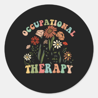 Sticker Rond L'ergothérapie vous aide à développer les Plantes