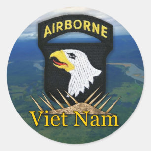 Sticker Rond les 101st vétérans Vietnam de Division Aéroport