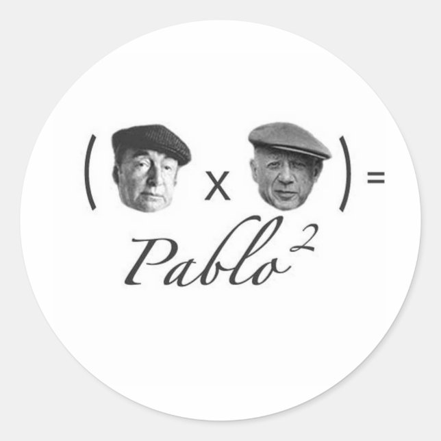 Sticker Rond Les 2 Pablos (Devant)