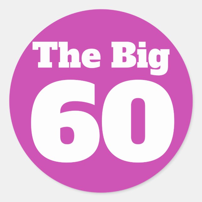 Sticker Rond Les 60 ans violets de The Big (Devant)