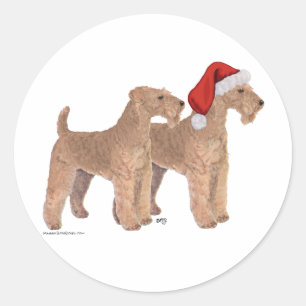 Sticker Rond Les aides du Père Noël