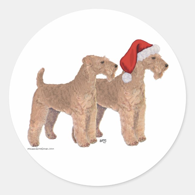 Sticker Rond Les aides du Père Noël (Devant)