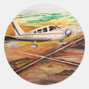 Sticker Rond Les ailes sur le Kansas