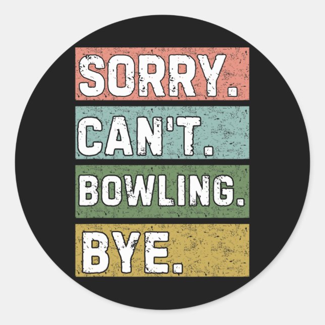 Sticker Rond Les amateurs de bowling (Devant)