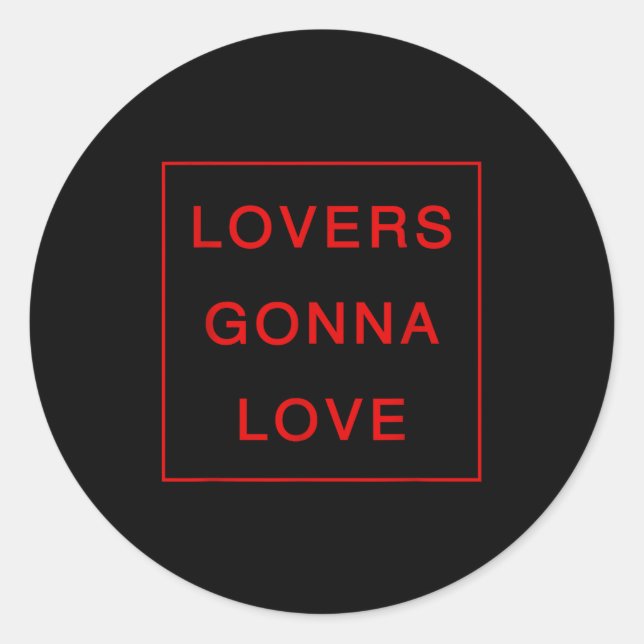 Sticker Rond Les amoureux vont aimer _ La Saint-Valentin  (Devant)