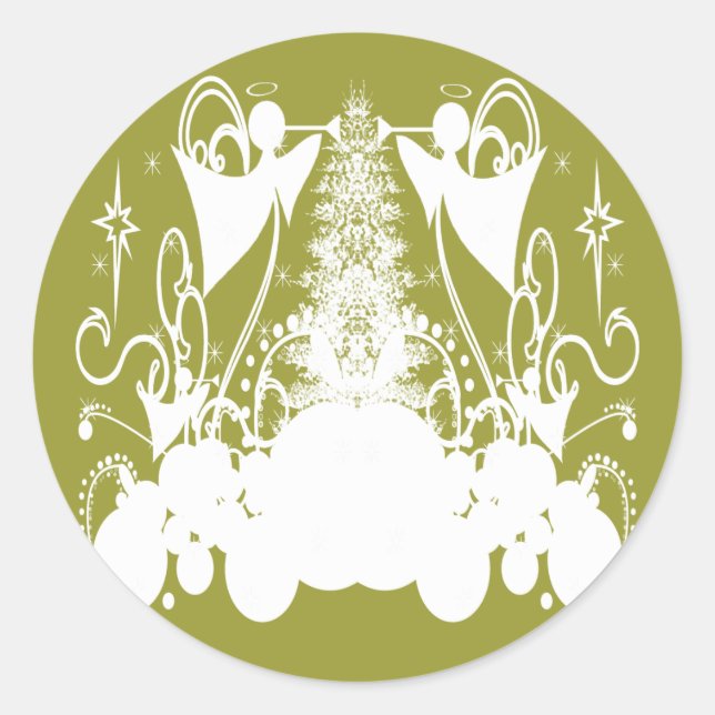 Sticker Rond Les anges changent de couleur (Devant)