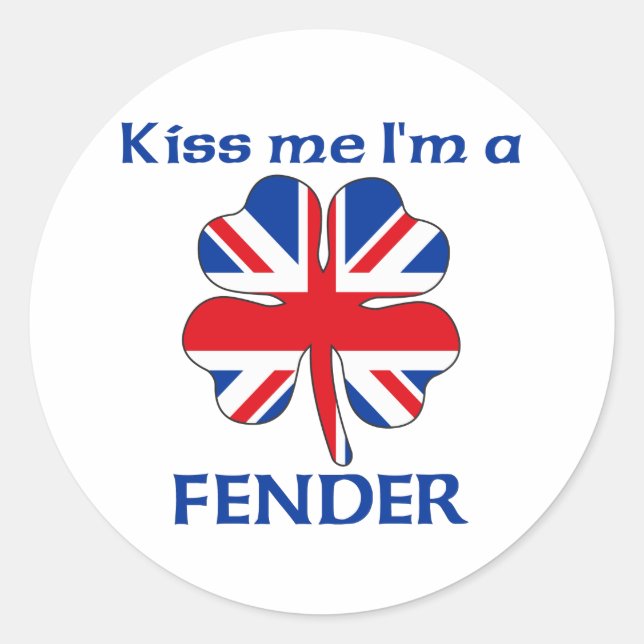 Sticker Rond Les Anglais personnalisés m'embrassent que je suis (Devant)