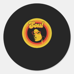 Sticker Rond les années 70 Retro Soul Music Gerne Soul Music