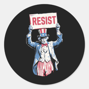 Sticker Rond Les anti-Trump ne résistent pas à mon président 4 