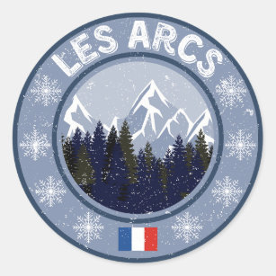 Sticker Rond Les Arcs Station de Ski