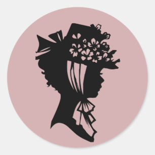 Sticker Rond Les articles de modes 28 rougissent le miel rose