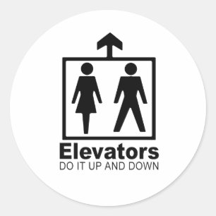 Sticker Rond les ascenseurs le font de haut en bas