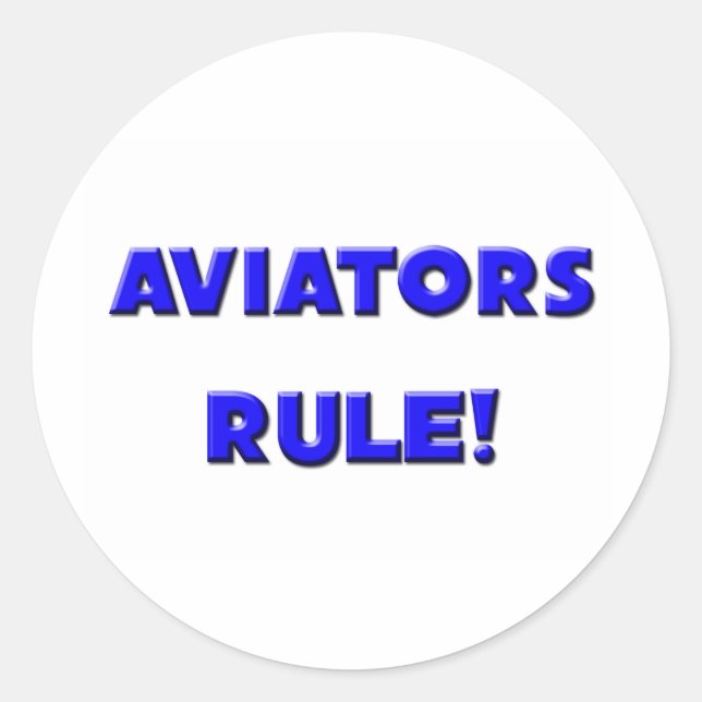 Sticker Rond Les aviateurs sont au pouvoir ! (Devant)