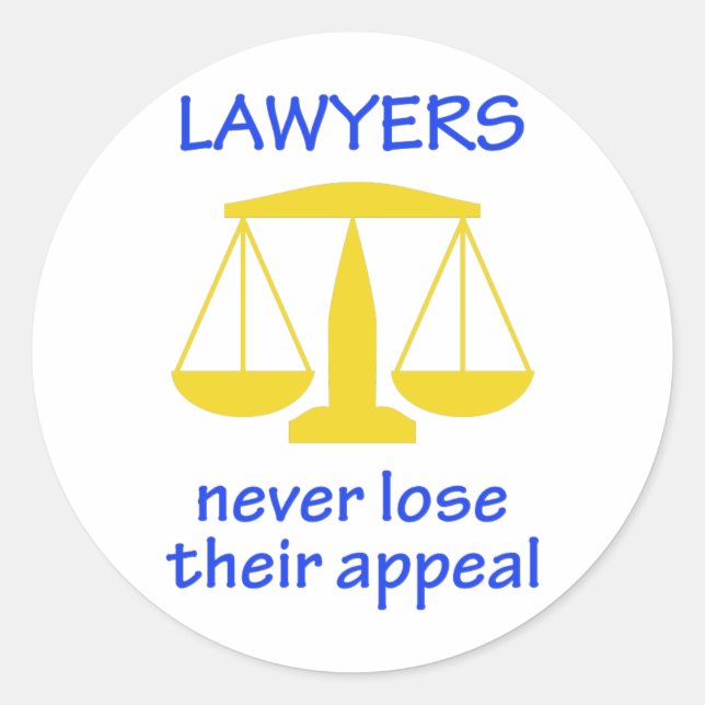 Sticker Rond Les Avocats Ne Perdent Jamais Leurs (Devant)