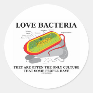 Sticker Rond Les bactéries d'amour cultivent souvent seulement