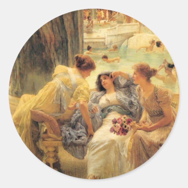 Sticker Rond Les bains de Caracalla en détail (Devant)