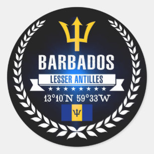 Sticker Rond Les Barbade