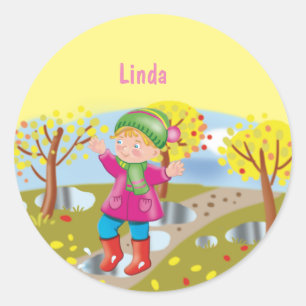 Sticker Rond Les bébés bibs personnalisent