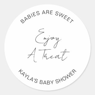 Sticker Rond Les Bébés Sont Doux Profitez D'Un Traitement Céléb