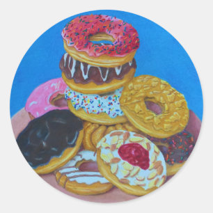 Sticker Rond Les beignets
