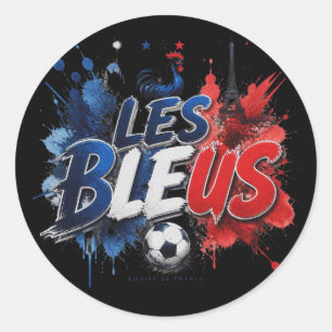 Sticker Rond Les Bleus - Surnom de l'équipe nationale française