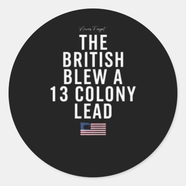 Sticker Rond Les Britanniques Ont Fait Briller Treize Colonnes (Devant)