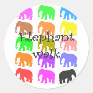 Sticker Rond Les cadeaux Elephant PopArt