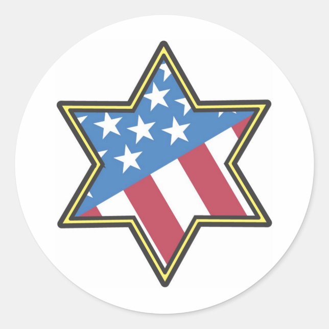 Sticker Rond Les cadeaux juifs américains pour Hanoukka (Devant)